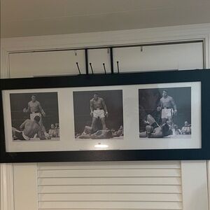 Mohammad Ali & Sonny Liston May 25, 1965 Boxing Black White Art Print
